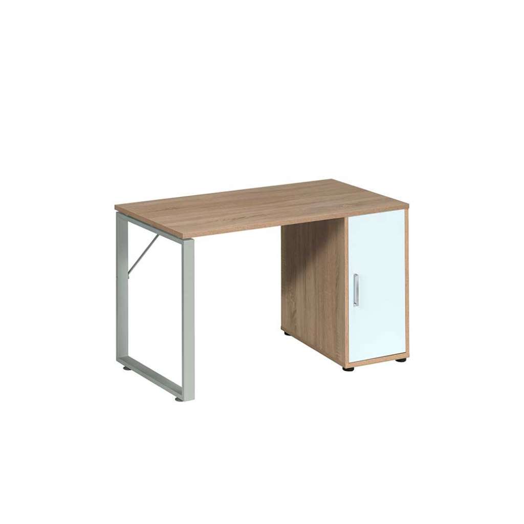 PC Tisch in Weiß Sonoma Eiche 120 cm