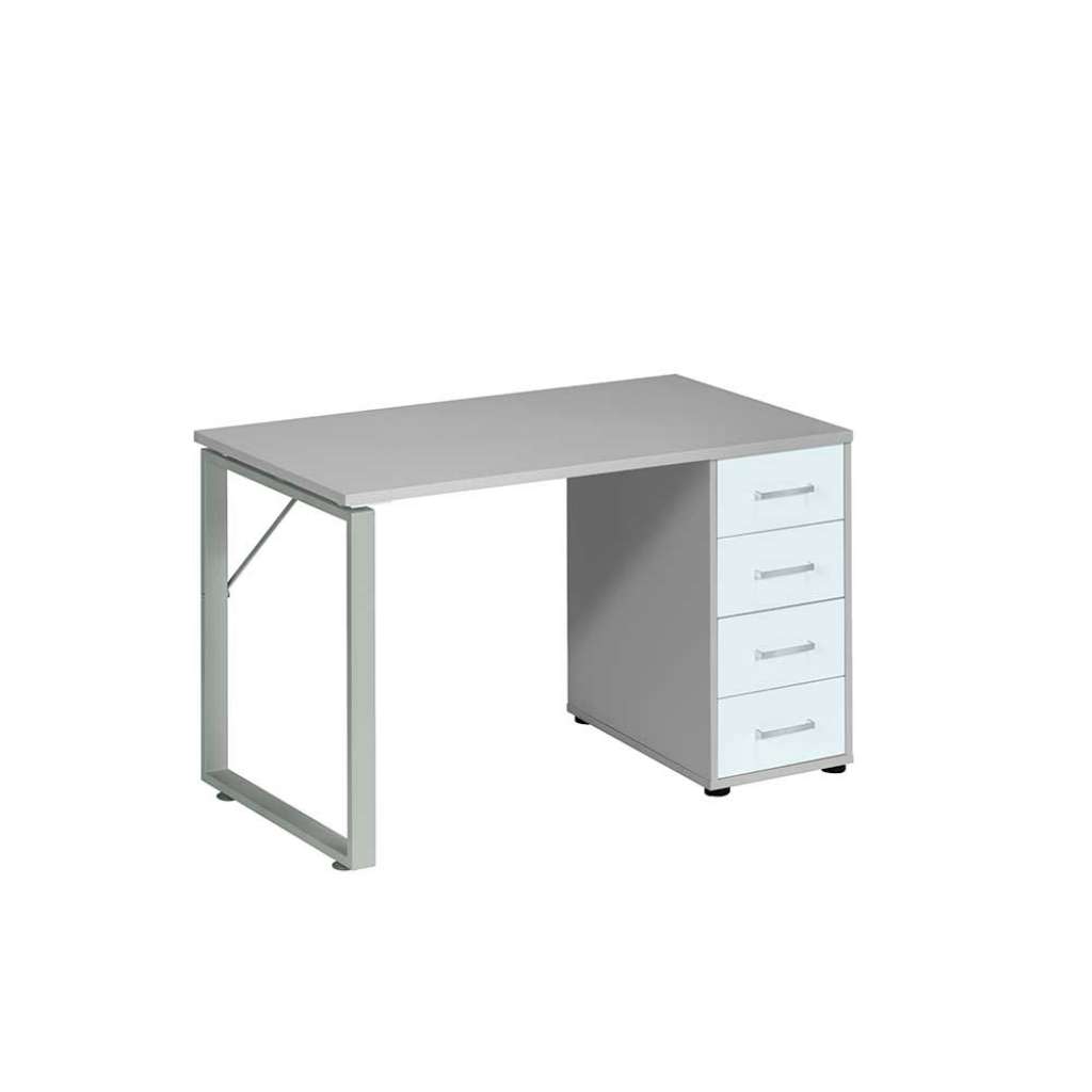Schreibtisch in Grau Weiß Büro