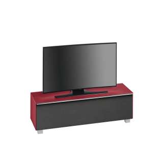 TV Unterschrank in Rot Glas 140 cm