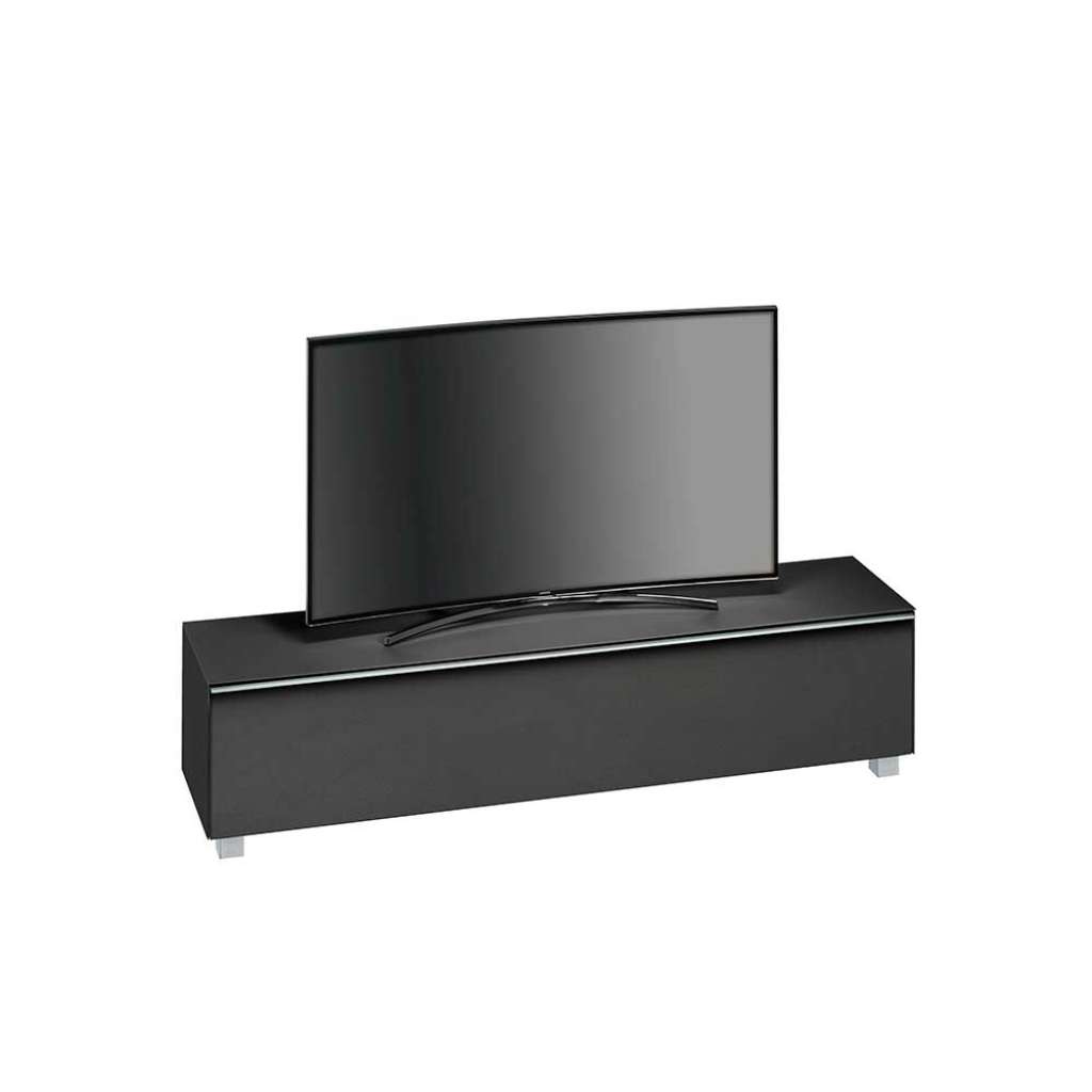 Fernsehmöbel in Schwarz Glas 180 cm