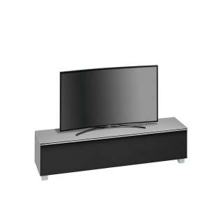 TV Board in Grau Glas Schwarz modern
