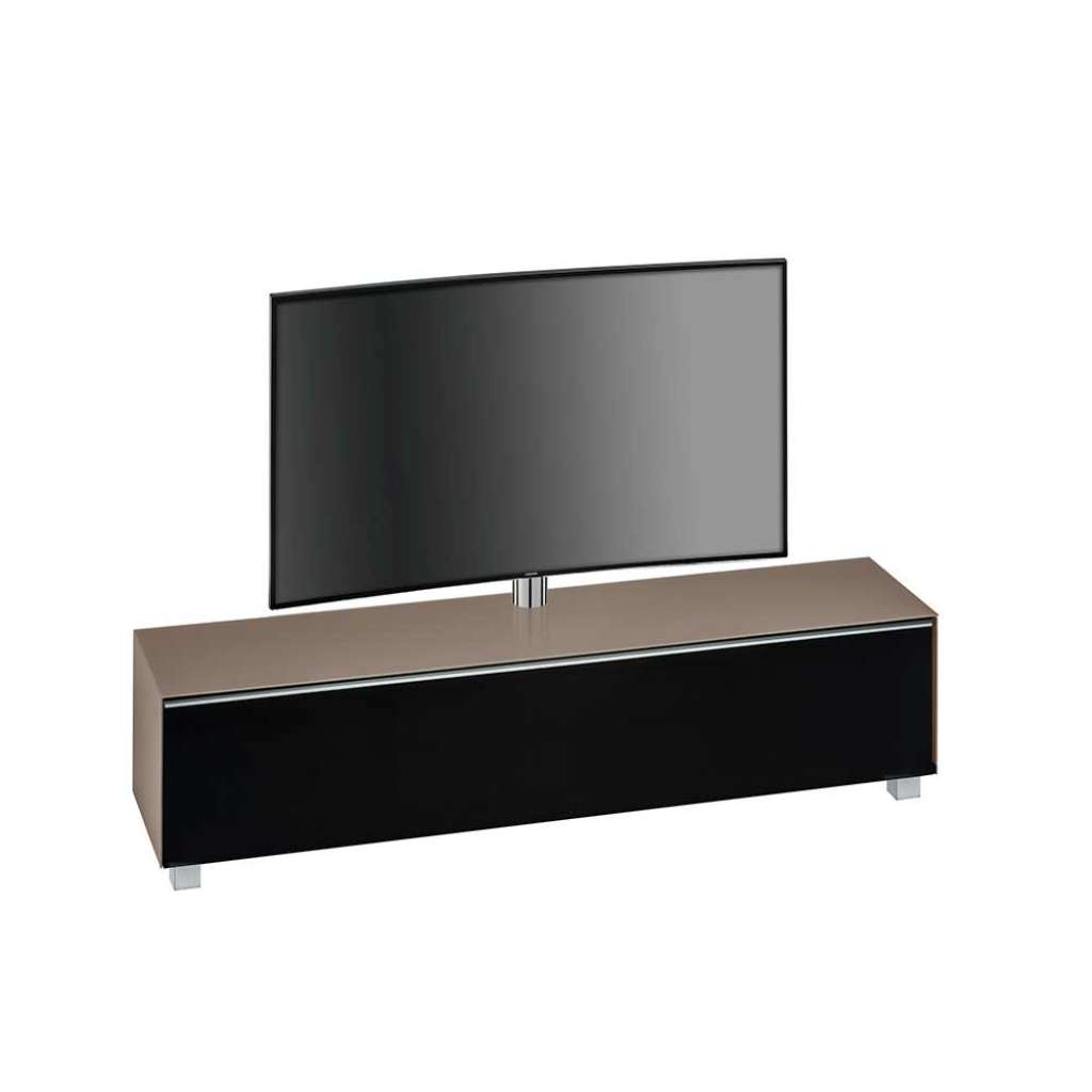 Fernsehmöbel mit TV Halterung Beige Schwarz