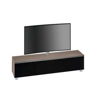 Fernsehmöbel mit TV Halterung Beige Schwarz