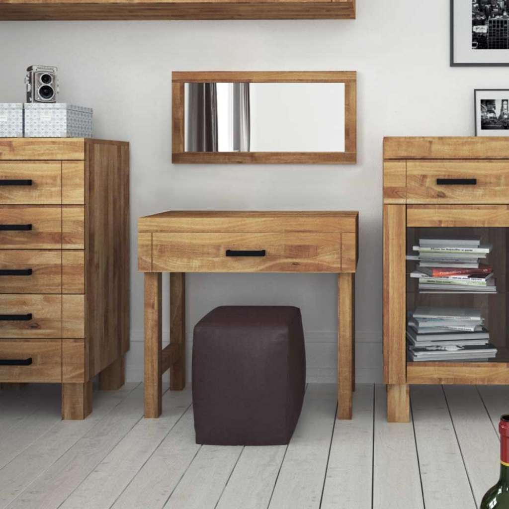 Schlafzimmermöbel Set aus Wildeiche Massivholz natur geölt (2-teilig)