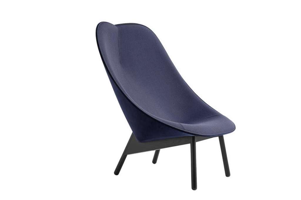 HAY - Uchiwa Sessel - Front Rime 781, Back Harald 792 - Beine schwarz gebeizt - indoor