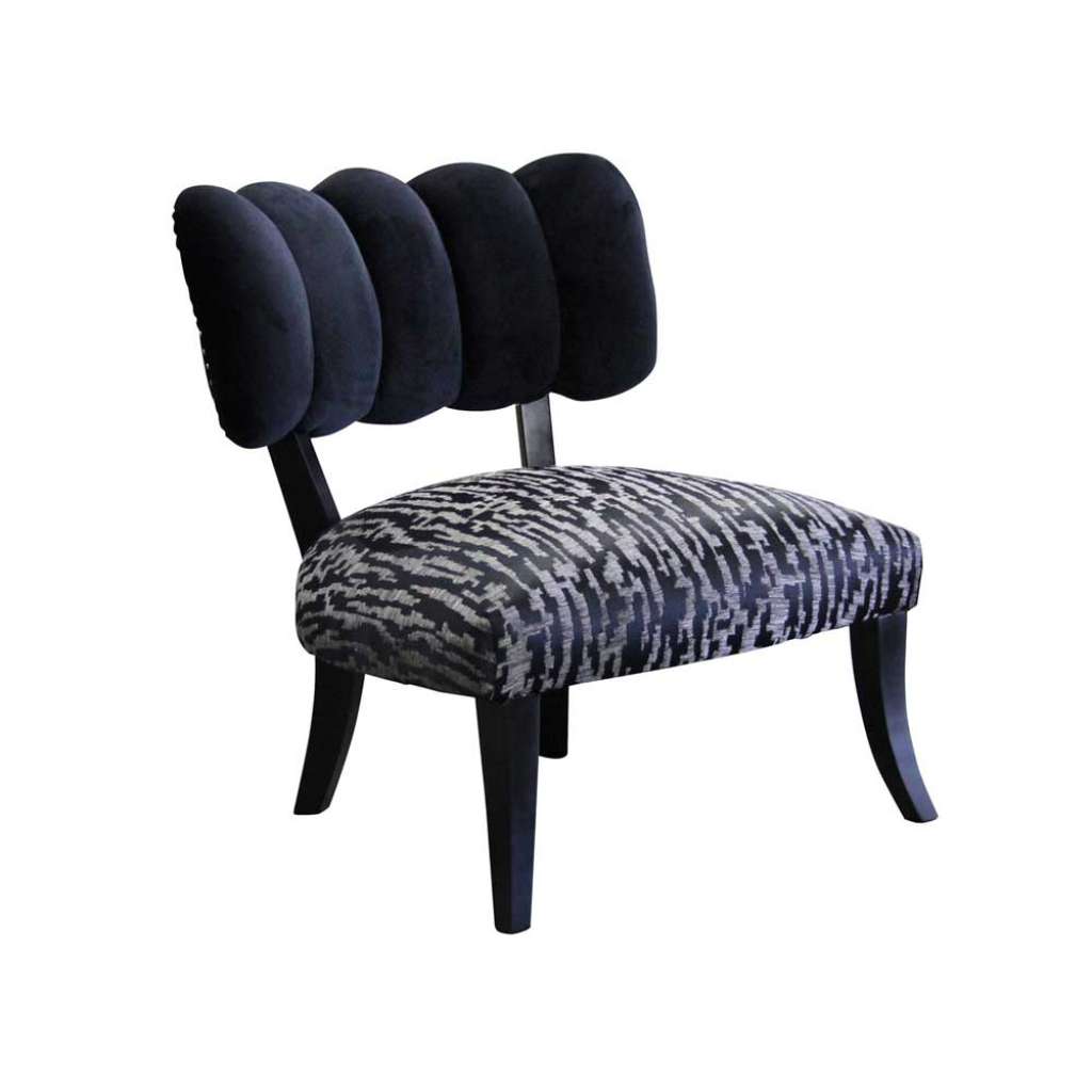 Esszimmerstuhl in Blau Schwarz modern