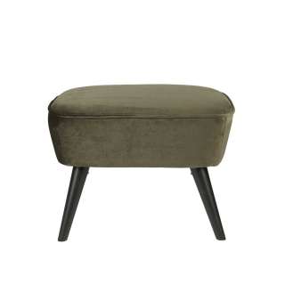 Fußhocker in Dunkelgrün Retro Design