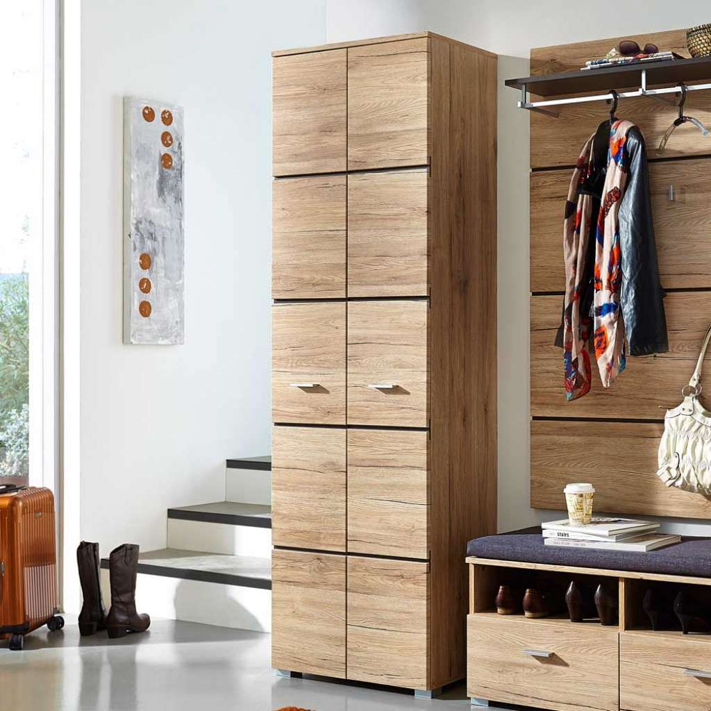 Dielenkleiderschrank in Eiche San Remo 60 cm breit