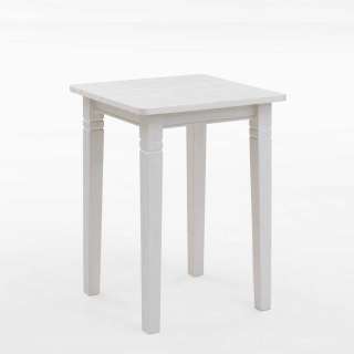 Massivholz Bartisch in Weiß Kiefer massiv