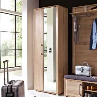 Garderobenschrank in Sonoma Eiche mit Spiegel