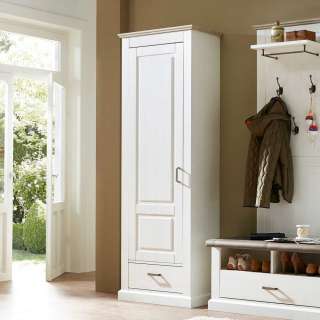 Garderobenschrank in Weiß skandinavischer Landhausstil