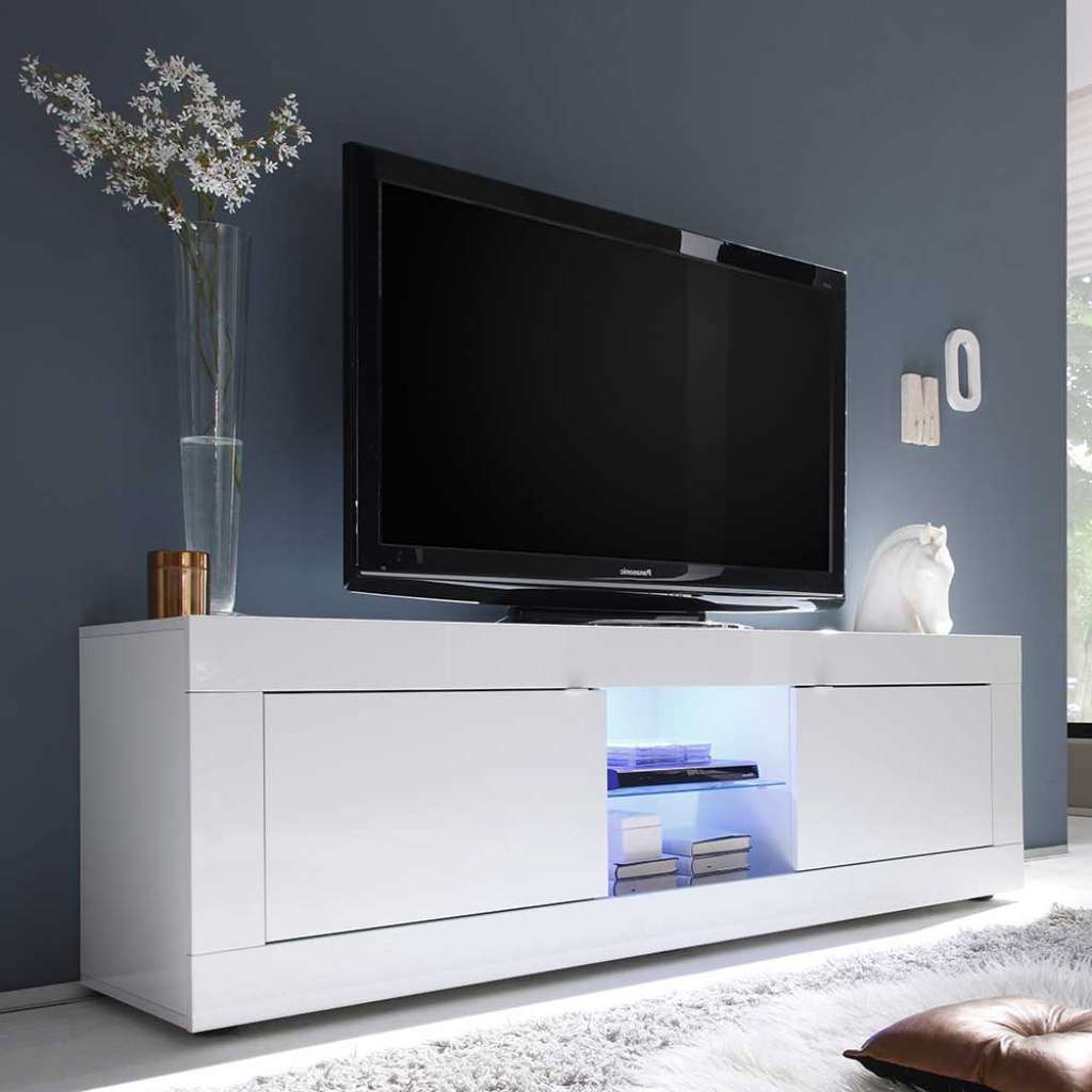 Hochglanz TV Lowboard mit LED Beleuchtung 180 cm breit