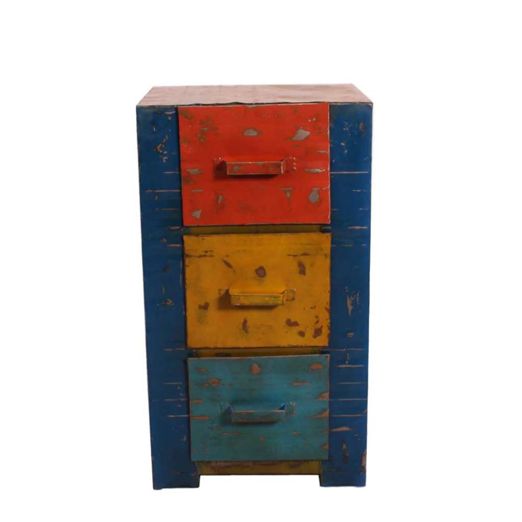 Metall Kommode in Bunt Factory Style