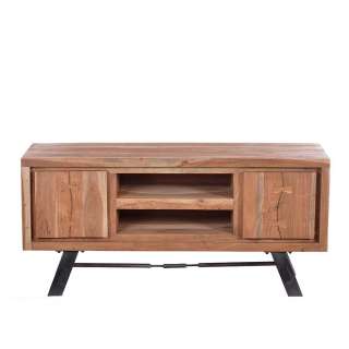 TV Board aus Akazie Massivholz Metall