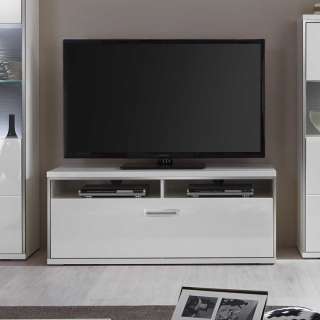 TV Board in Weiß Schublade