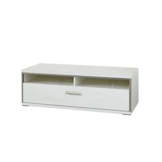 TV Unterschrank in Weiß Schublade