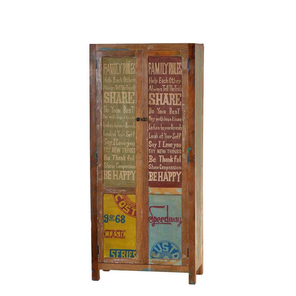 Dielenschrank im Vintage Design Recyclingholz