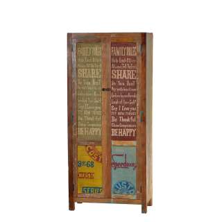 Dielenschrank im Vintage Design Recyclingholz