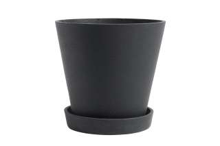 HAY - Blumentopf mit Untersetzer - schwarz - XL - outdoor