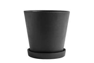 HAY - Blumentopf mit Untersetzer - schwarz - XXL - outdoor