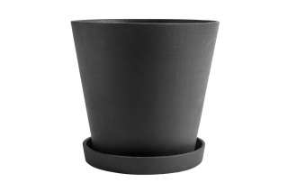 HAY - Blumentopf mit Untersetzer - schwarz - XXXL - outdoor