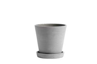 HAY - Blumentopf mit Untersetzer - grau - M - outdoor