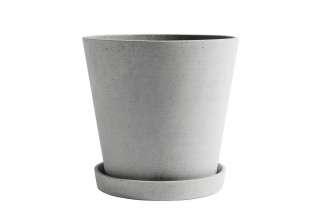 HAY - Blumentopf mit Untersetzer - grau - XXL - outdoor