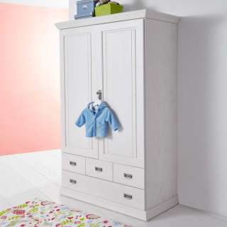 Wäscheschrank für Babyzimmer Kiefer Weiß