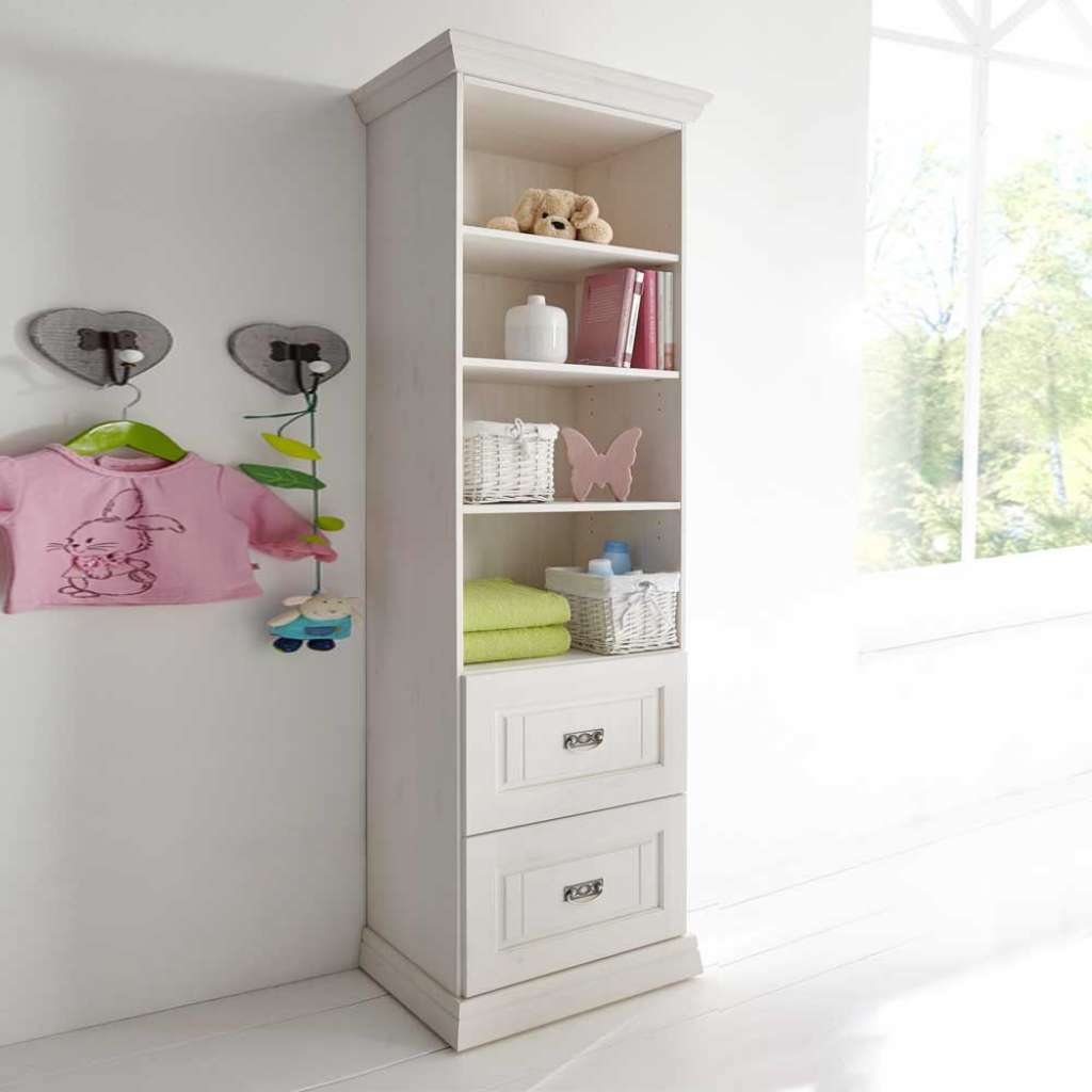 Regal für Babyzimmer Weiß Kiefer massiv