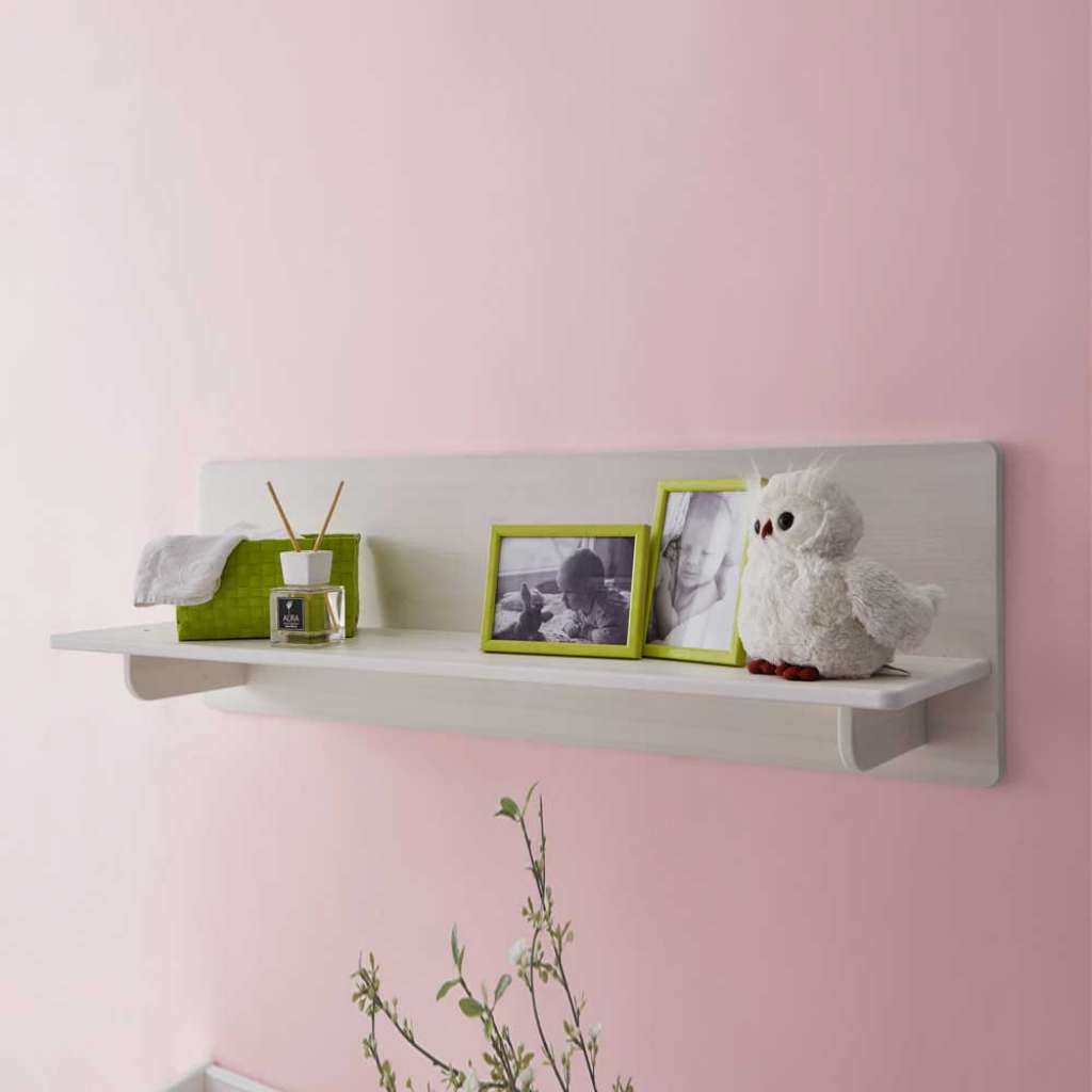 Wandboard für Babyzimmer Weiß Kiefer massiv