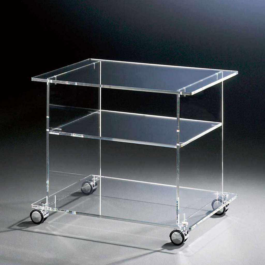 TV Wagen aus Acrylglas 60 cm