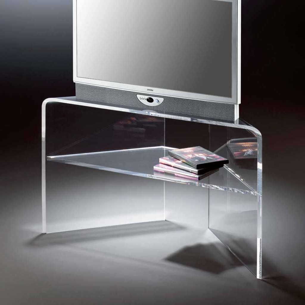 TV Eckkonsole aus Acrylglas 90 cm breit
