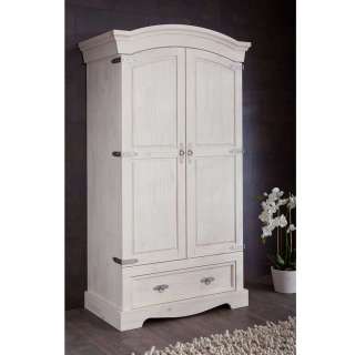 Dielenschrank in Weiß Kiefer massiv Mexico Design