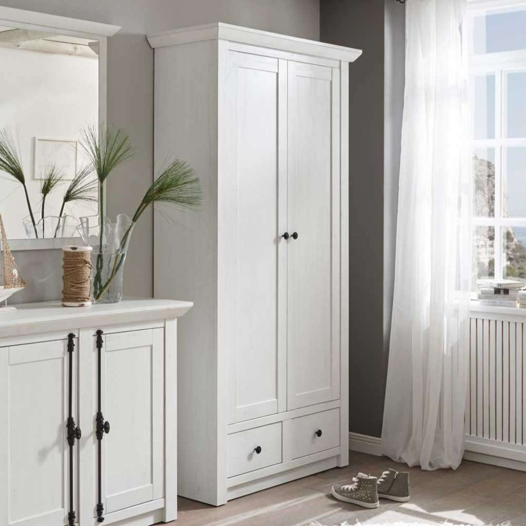 Dielenschrank in Pinie Weiß Landhaus