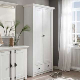 Dielenschrank in Pinie Weiß Landhaus