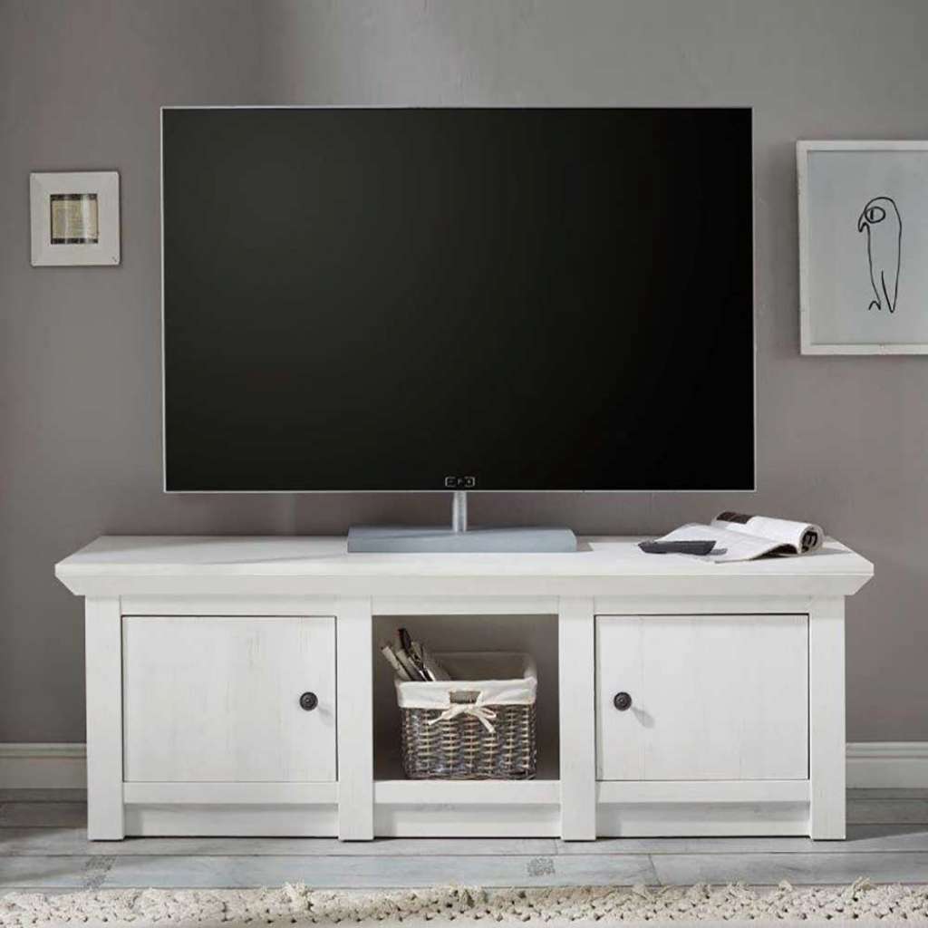 TV Schrank in Landhaus Weiß 2 Türen