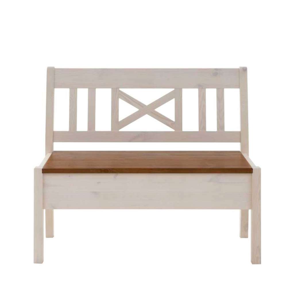 Landhaus Essbank in Weiß Bernsteinfarben Stauraum