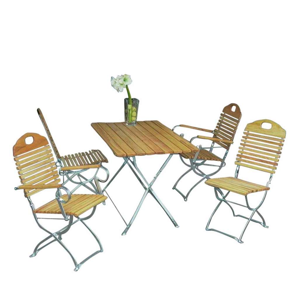 Gartensitzgruppe aus Robinie massiv klappbar (5-teilig)