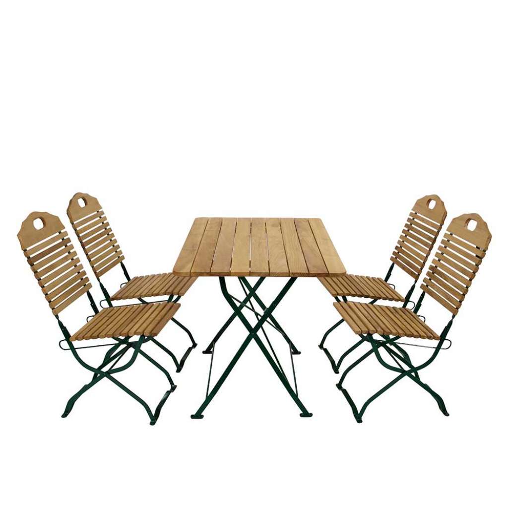 Esstisch mit Stühlen für Garten klappbar (5-teilig)