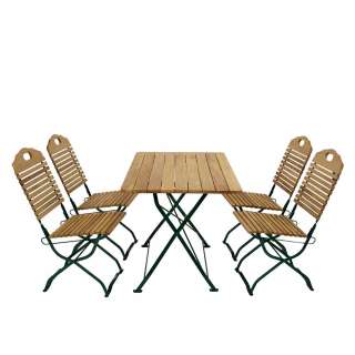 Esstisch mit Stühlen für Garten klappbar (5-teilig)
