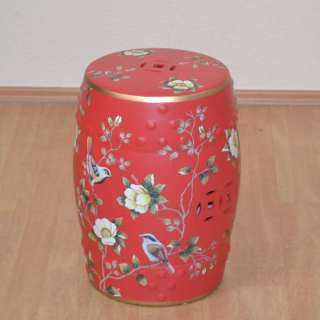 Design Hocker in Rot Keramik