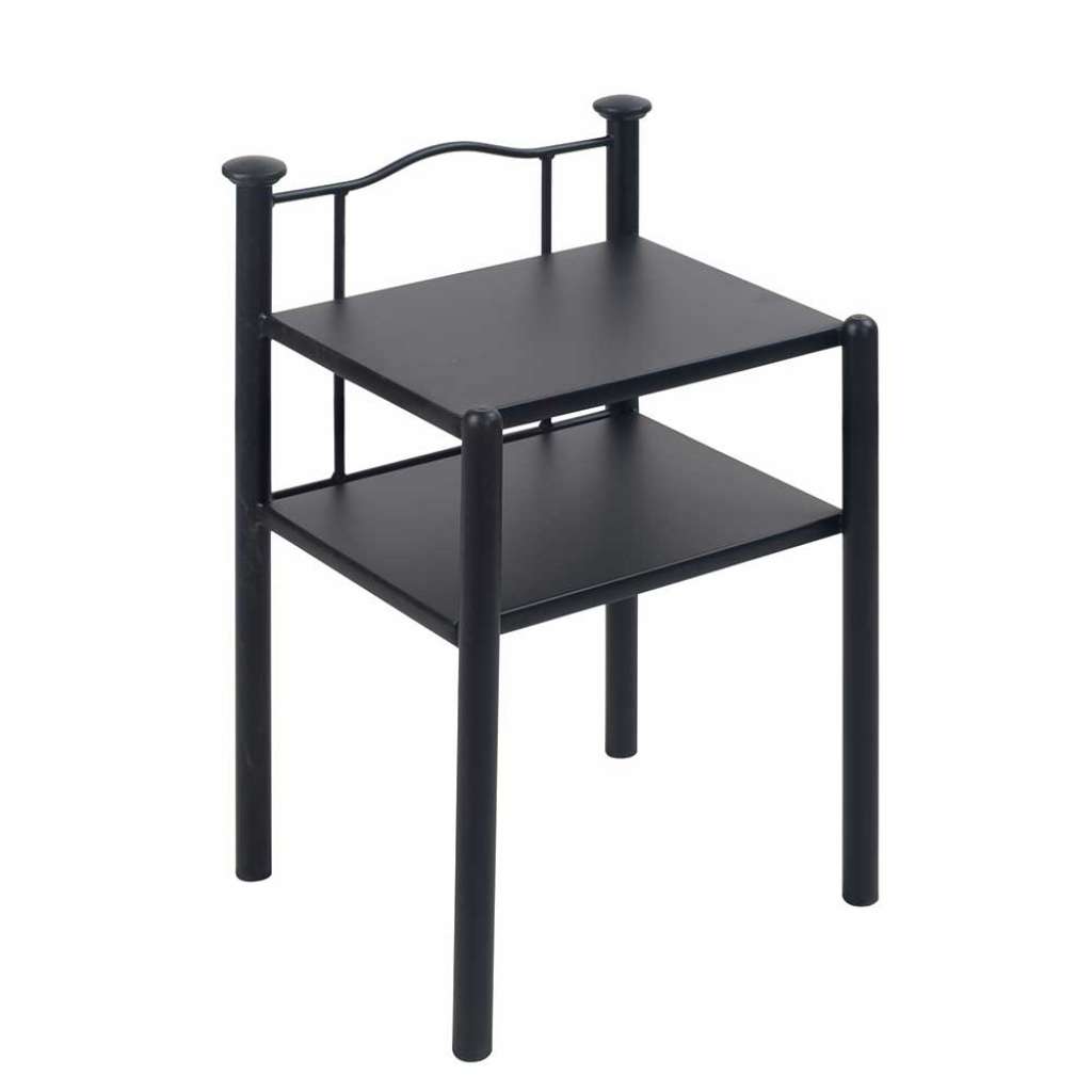 Nachtkonsole in Schwarz Eisen