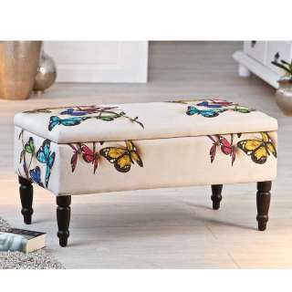 Polsterhocker im Schmetterling Design Stauraum