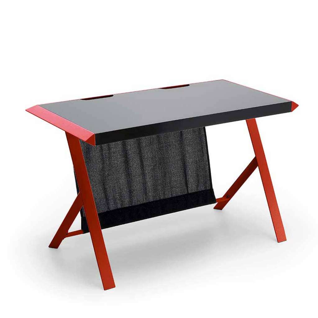 Design Schreibtisch in Schwarz Rot modern