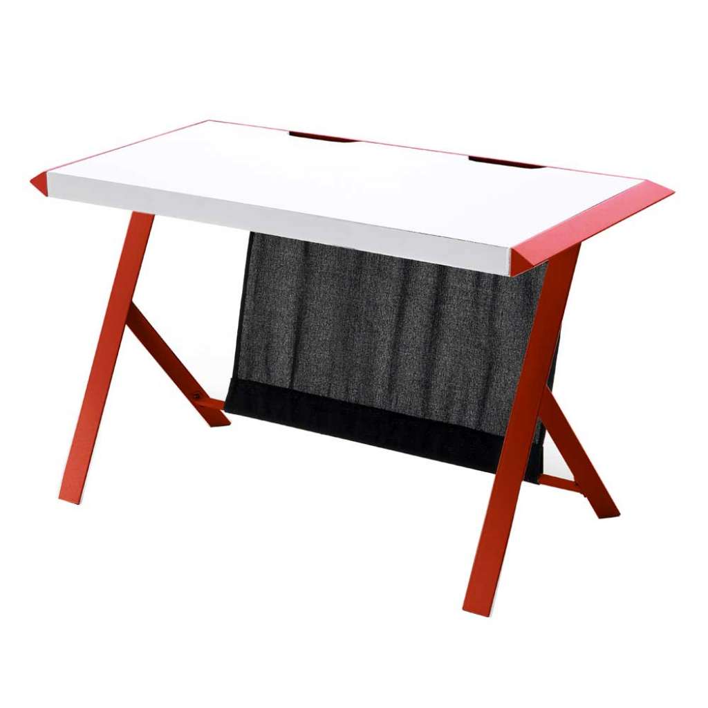 PC Tisch in Weiß Rot