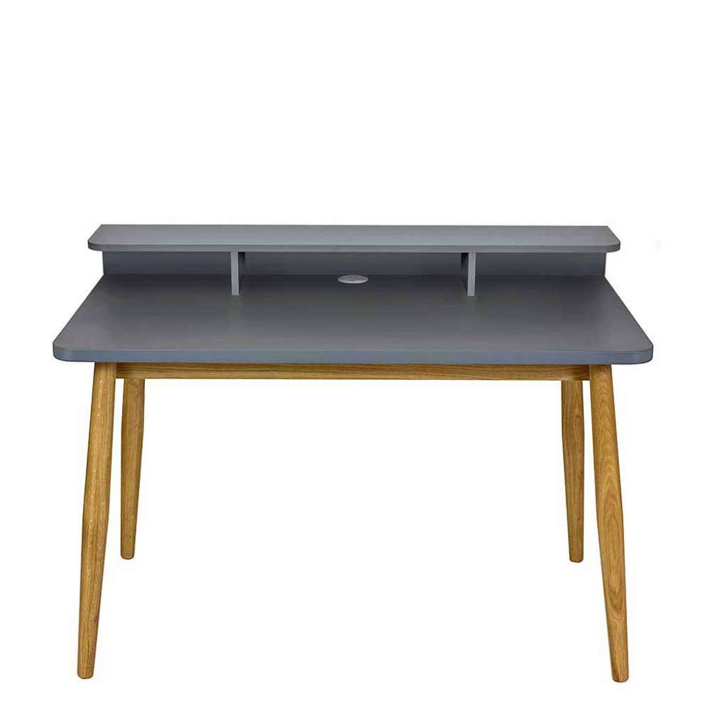 Bürotisch in Grau Eiche 120 cm breit