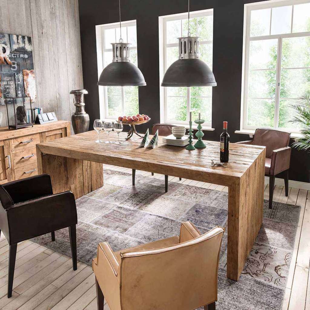 Esszimmertisch aus Teak Recyclingholz 140 cm