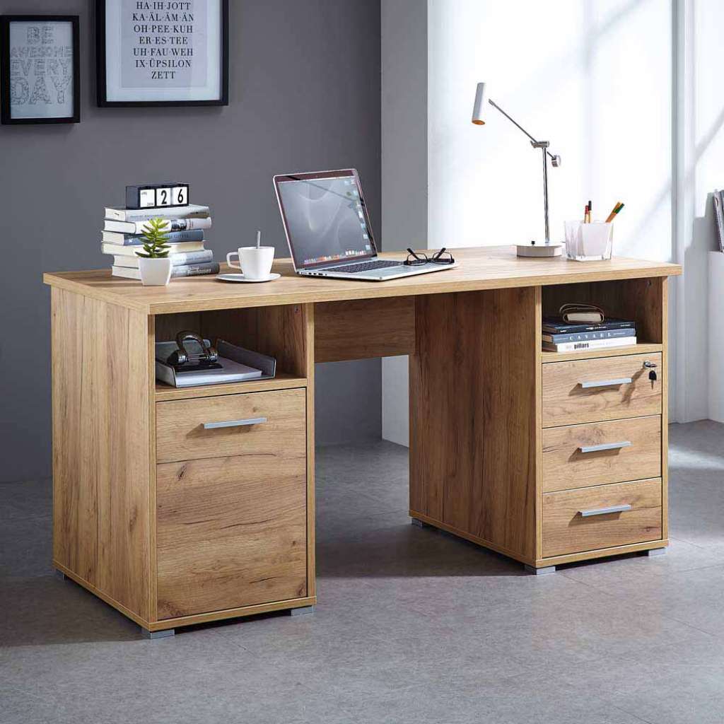 Bürotisch in Eiche 145 cm breit