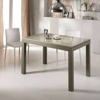 XL Tisch in Beige Glas modern