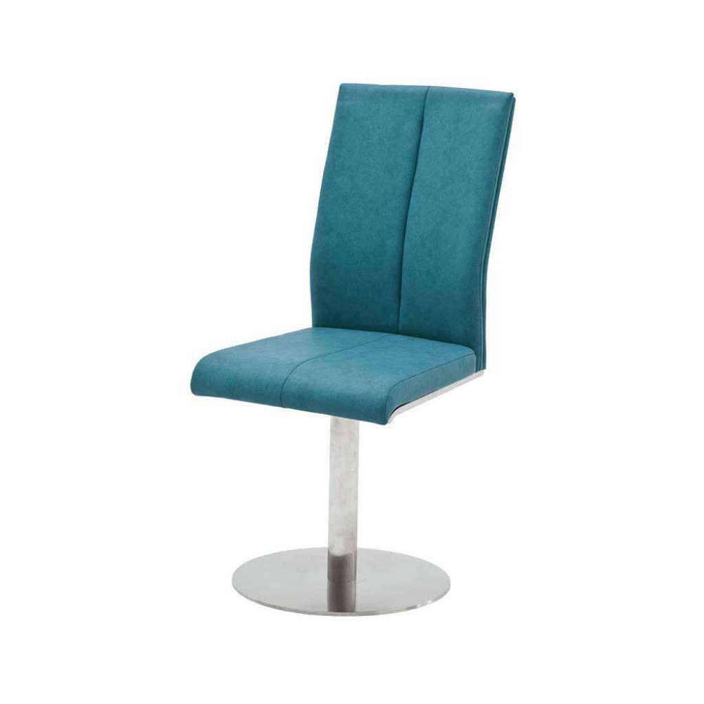 Drehbarer Esszimmerstuhl in Türkis modern (2er Set)